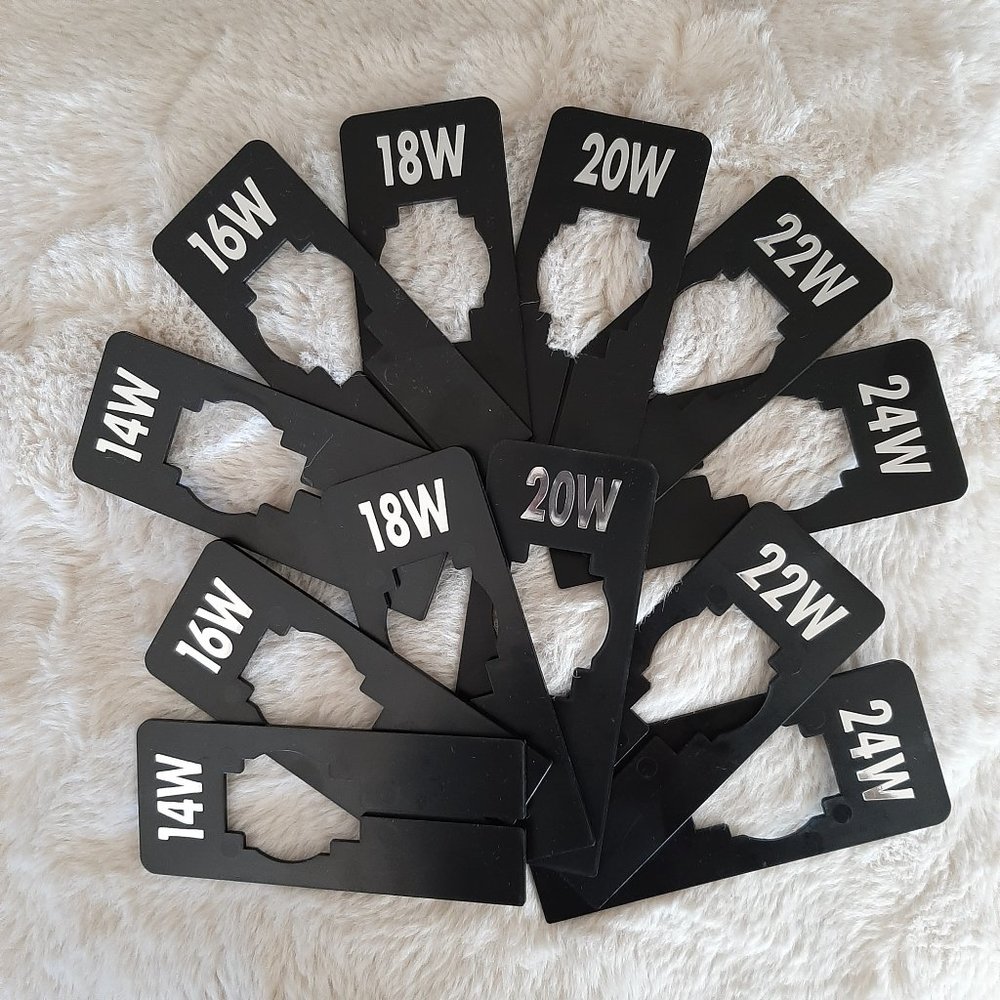 Black Closet Size Dividers ~ Plus Size